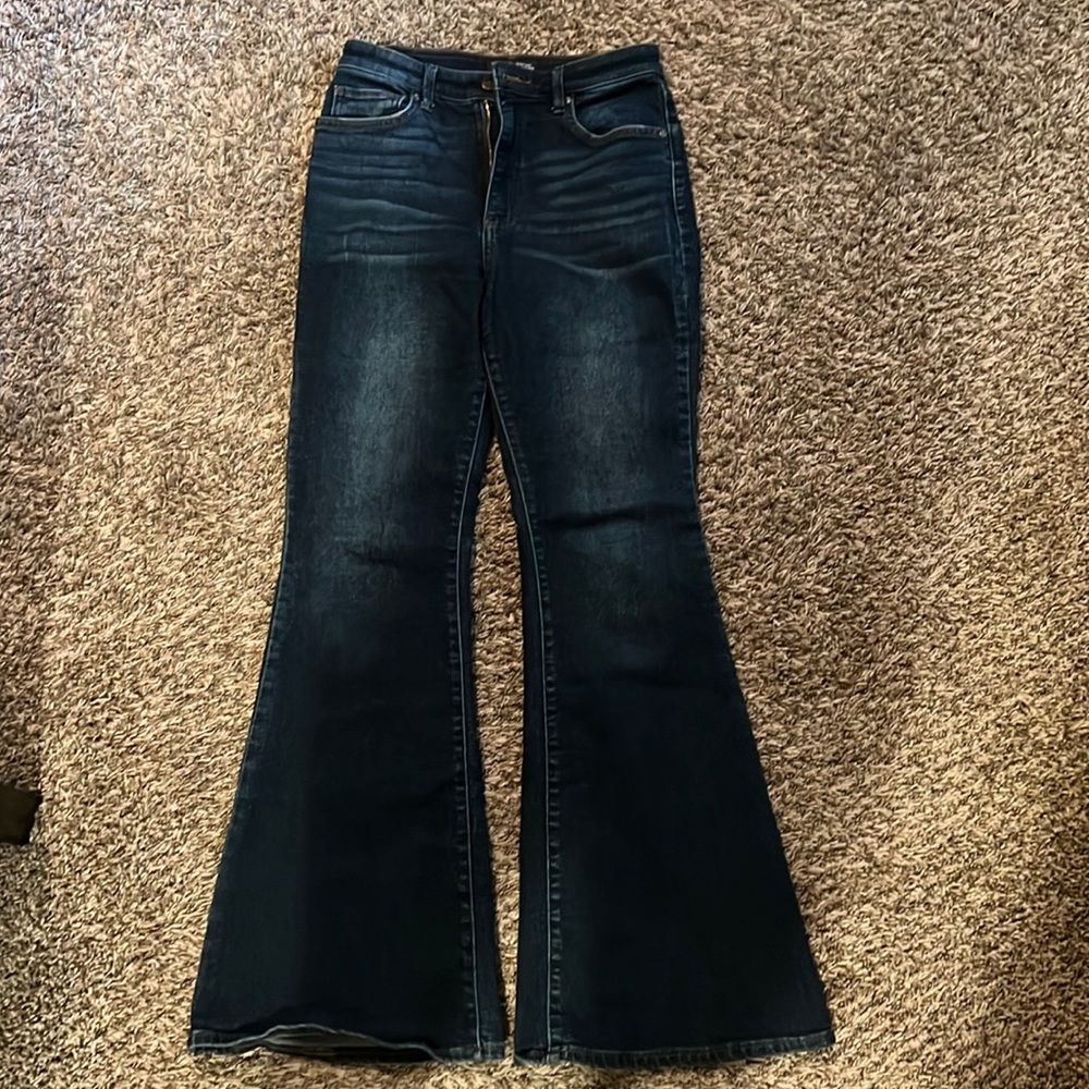 Lee brand dark blue size 29 high waisted flare jeans